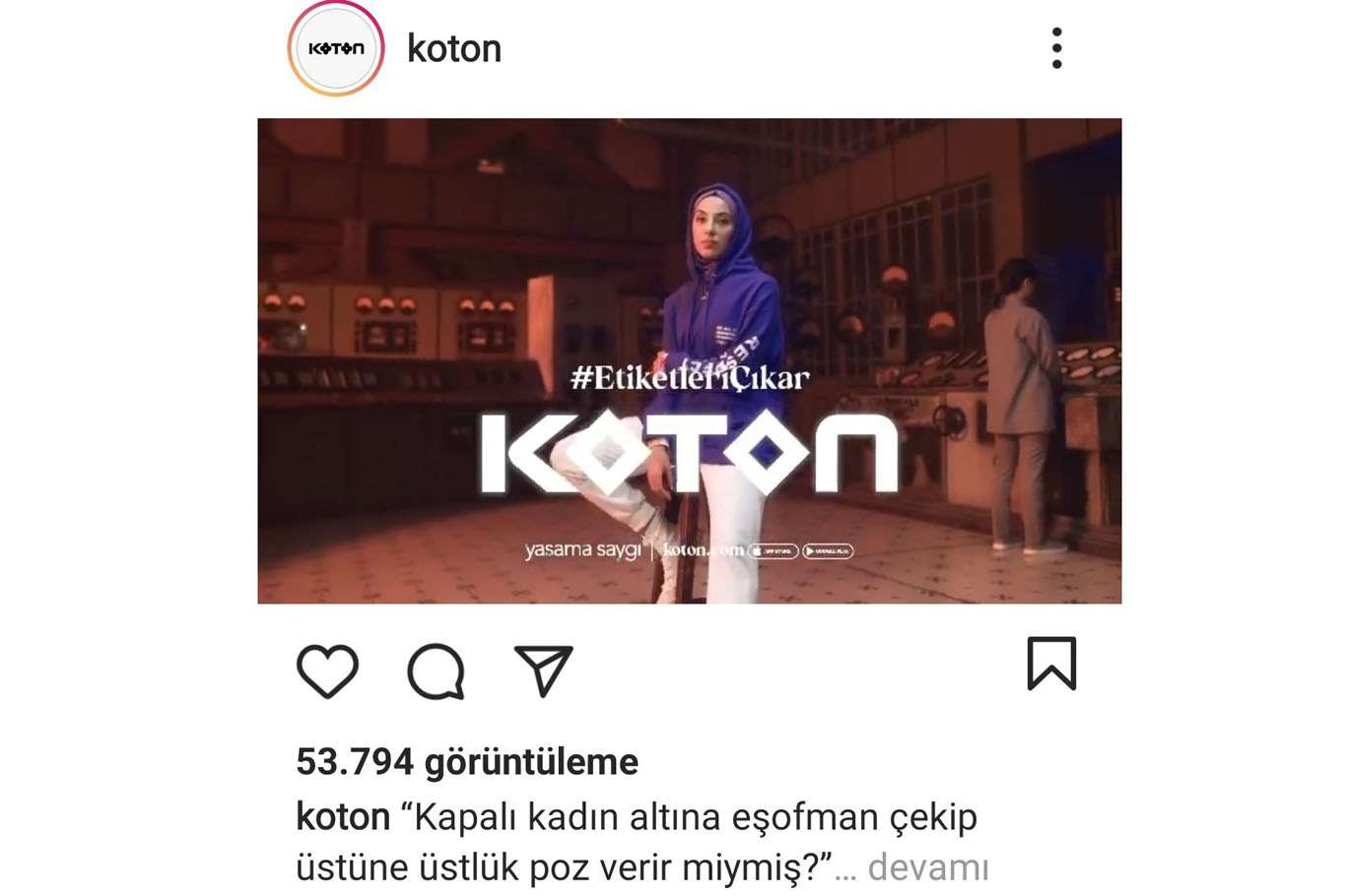 İslami değerleri ticaretine alet eden Koton'a tepki İslami değerleri ticaretine alet eden Koton'a tepki